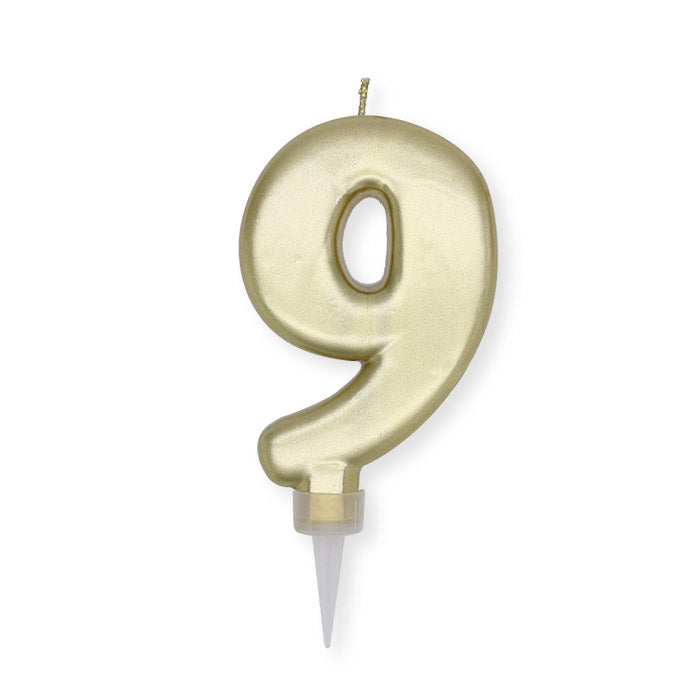 NUM. 9 DI CERA PLUMP ORO METAL CM.10
