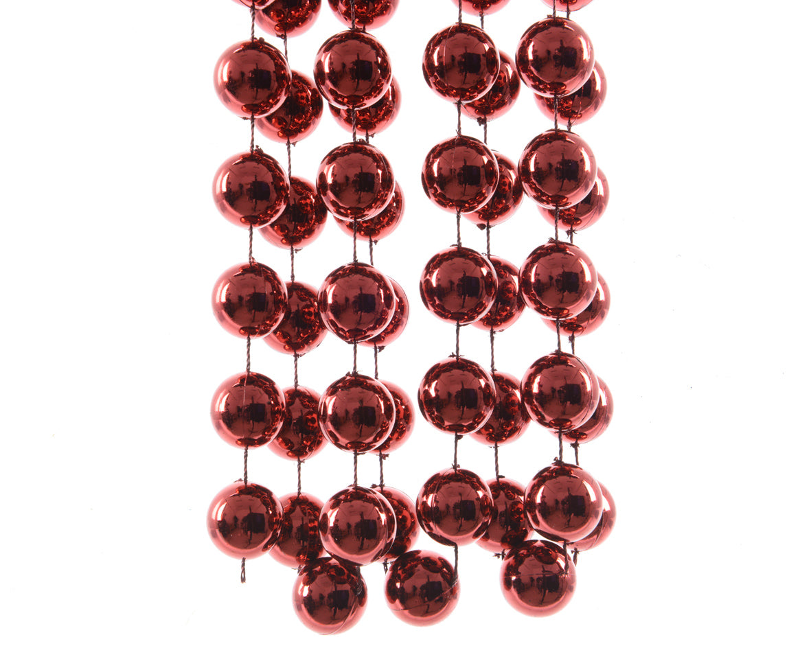 Bead garland xxl plastic shiny oxblood