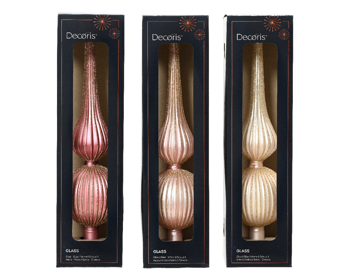 Treetopper glass matt rib mould, champag
