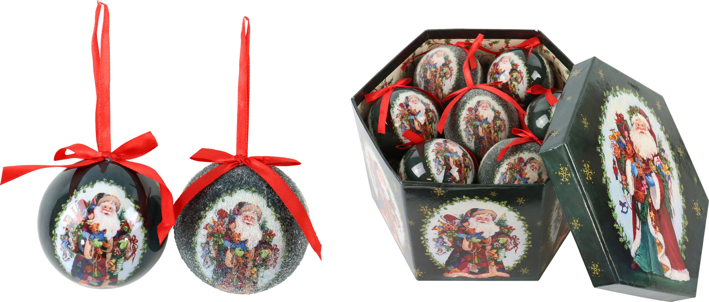 SCATOLA PALLINE"BABBO NATALE" 14 pz