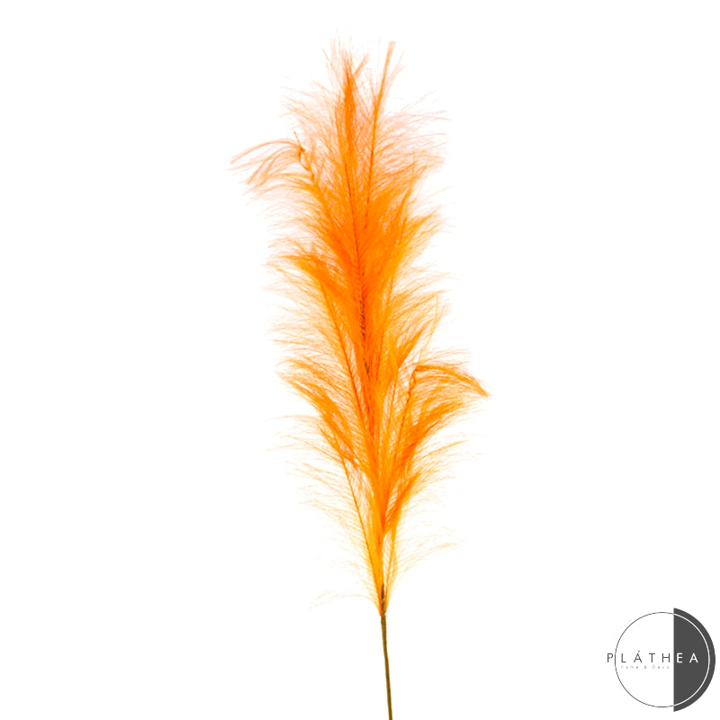 RAMETTO PIUMA ARANCIO H.122CM PVC