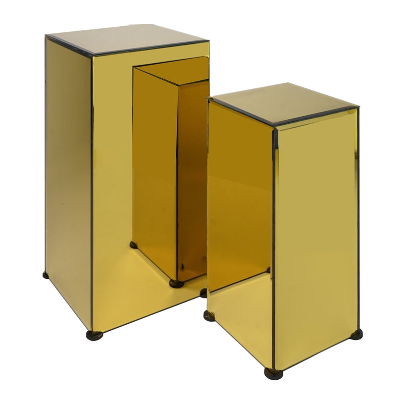 S/2 PARALLELEPIPEDI SPECCHIO ORO VETRO