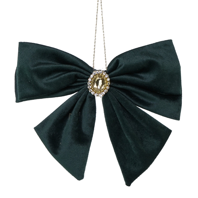 DECORO FIOCCO VERDE D APP 32X38CM POLIES