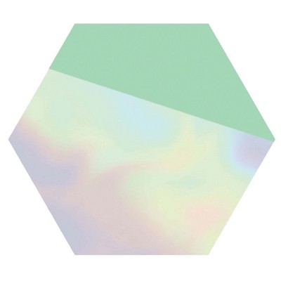 8 Plates Hexagonal Shimmering Party 18cm