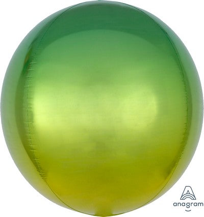 Ombré Orbz Yellow & Green Foil Balloon
