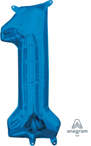 16" - 40 cm Number "5" Blue