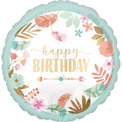 Standard BOHO Birthday Girl Satin Foil B