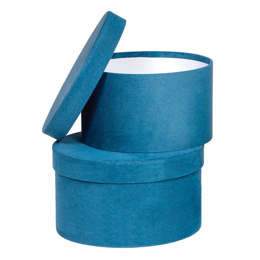 SET OF 2 SUEDE BOXES CM26X15 - 24,5X14 S