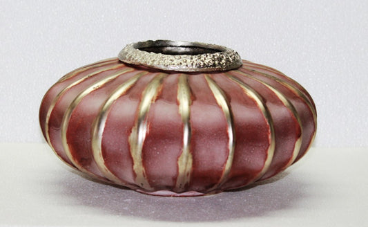 Gl.-Melon-Tealight 13cm antique pink