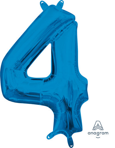 16" - 40 cm Number "4" Blue