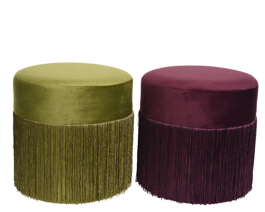 pes stool velvet fringe 2colas