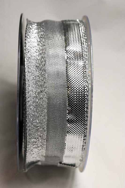 NASTRO SHIMMER ARGENTO 40 MM 25 MT
