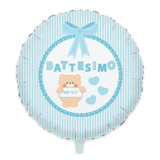 Pall. Mylar Forma cm.45 BATTESIMO CELEST
