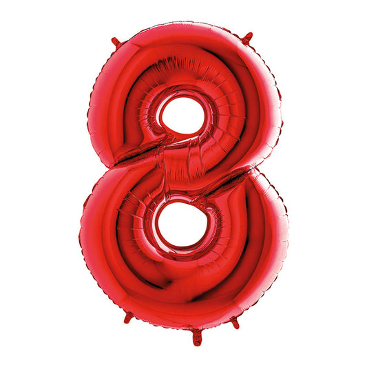 5 PALL. NUMERO 8 CM. 102 ROSSO