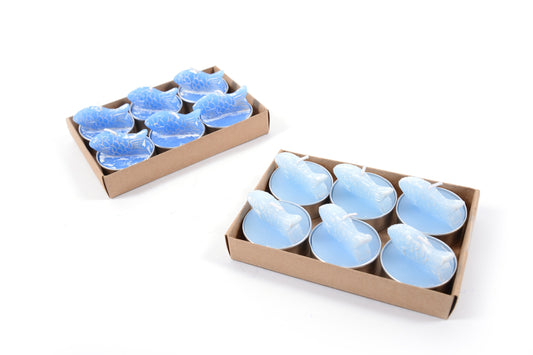 SET 6 TEALIGHT DIPINTE A MANO ASS.