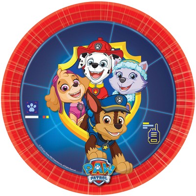 8 Plates Paw Patrol 2018 18cm