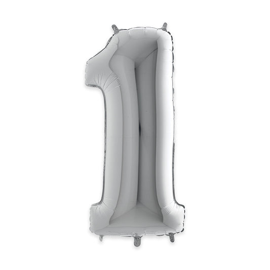 Pall. Mylar Numero 1 cm.102 (40") Argent