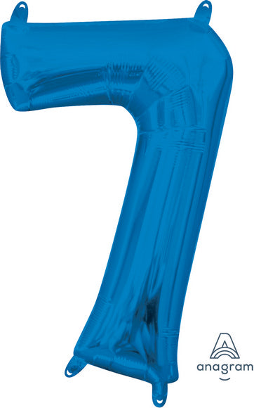 16" - 40 cm Number "7" Blue