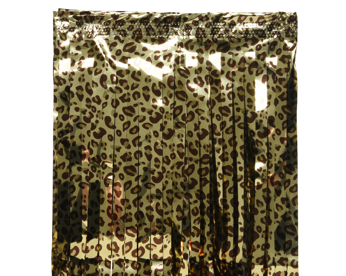 Tenda di latta in vinile leopardata