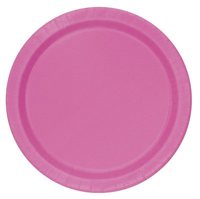 20 HOT PINK 7'' PLATES