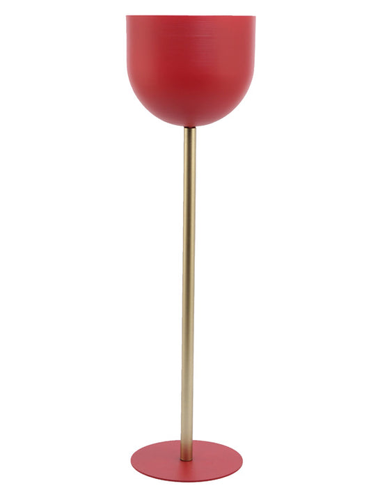 PORTAVASO ROSSO/ORO D.16X58CM METALLO