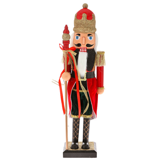 RED GREEN NUTCRACKER HOLDING A SCEPTER 6