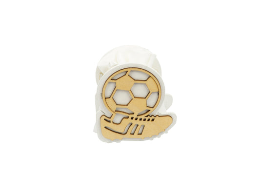 SCATOLA LEGNO CALCIO CON SACCHETTO *36-6