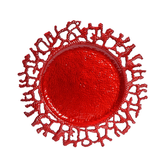 SOTTOPIATTO ROSSO D.33CM PVC