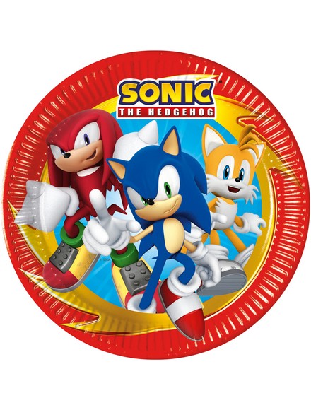 Piatto 23 cm 8 pz * Sonic