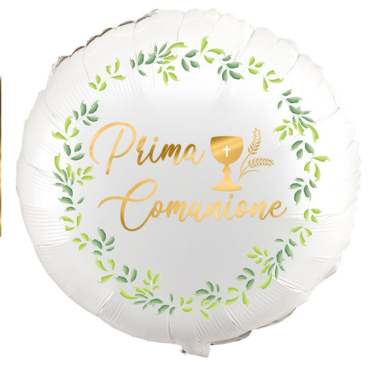 PALLONE MYLAR PRIMA COMUNIONE CM 45