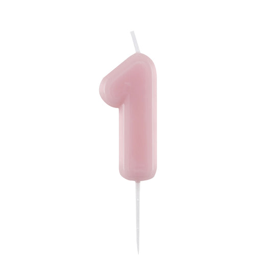 CANDELINA GLOSSY N 1  CM 10.5 ROSA C/PIC