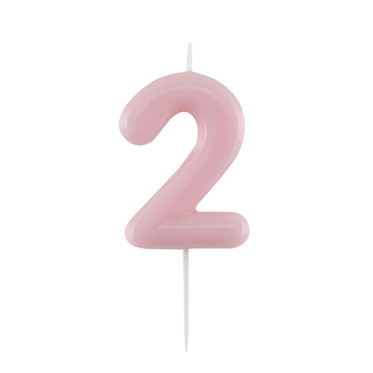 CANDELINA GLOSSY N 2  CM 10.5 ROSA C/PIC