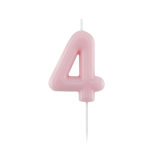 CANDELINA GLOSSY N 4  CM 10.5 ROSA C/PIC