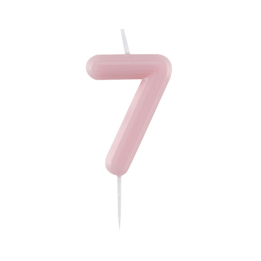 CANDELINA GLOSSY N 7  CM 10.5 ROSA C/PIC