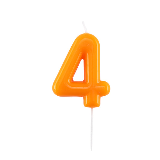 CANDELINA GLOSSY N 4 CM 10.5 ARANCIO C/P