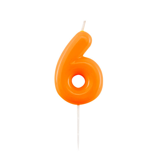 CANDELINA GLOSSY N 6 CM 10.5 ARANCIO C/P