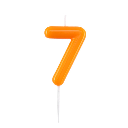 CANDELINA GLOSSY N 7 CM 10.5 ARANCIO C/P