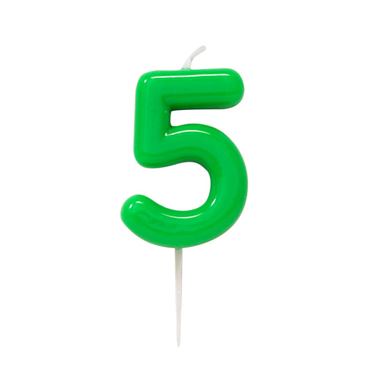 CANDELINA GLOSSY N 5  CM 10.5 VERDE C/PI