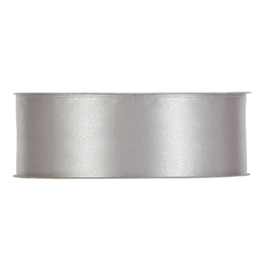 NASTRO RASO MM25X50MT SILVER 100% PL