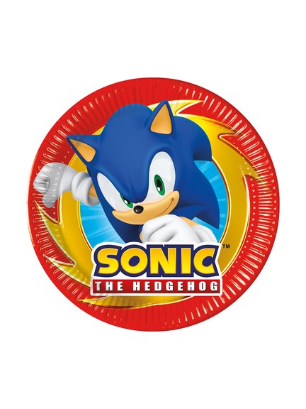 Piatto 20 cm 8 pz * Sonic