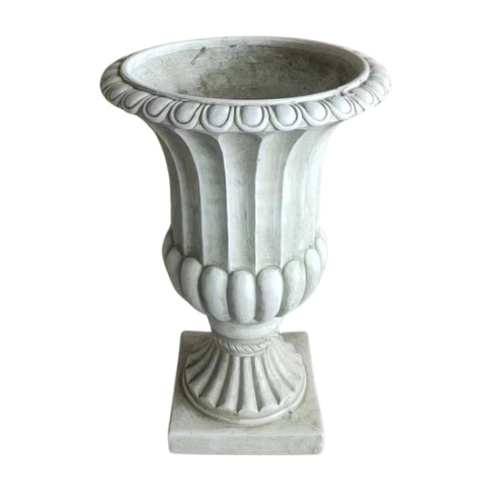 CALICE BASE QUADRA 39X39XH62 CM BIANCO