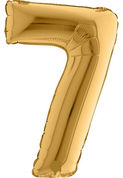 Pallone foil 14"- 36 cm Numero 7 Oro