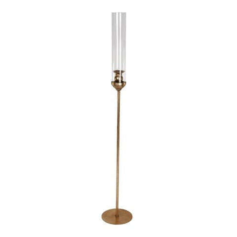 PORTACANDELA ORO D.15X94CM VETRO/METALLO