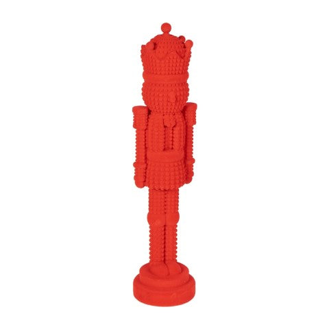 SCHIACCIANOCI FLOCCATO ROSSO D.11X50CM R