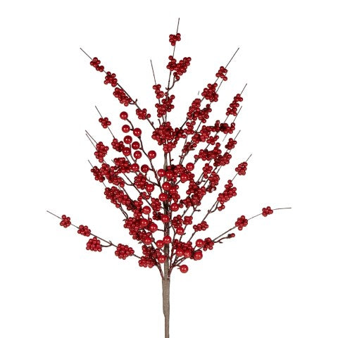 RAMETTO BACCHE ROSSE H.86CM PVC