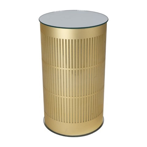CILINDRO ORO LED D.20X35CM VETRO