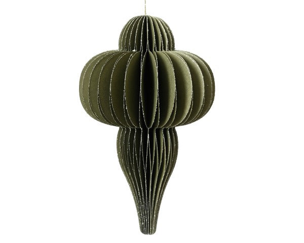 Ornament paper champagne dia24H40 verde
