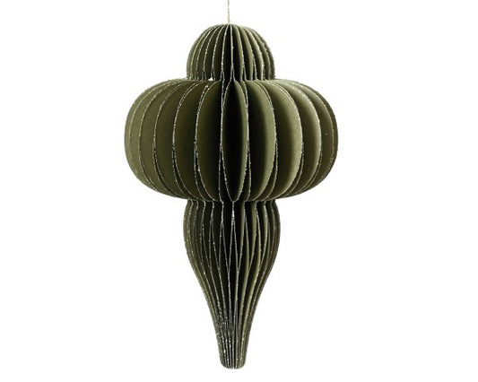 Ornament paper champagne dia24H40 verde