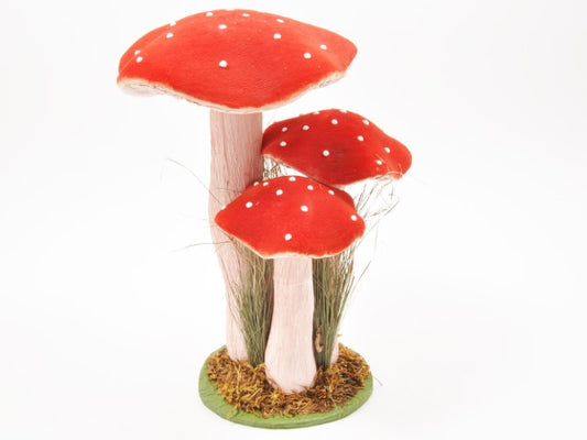 funghi x3 26,5x21x36cm rosso