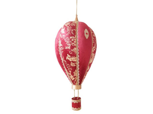 mongolfiera decor.39x39x90cm rosso